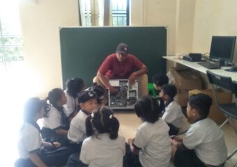 Excited Student in Hardwere Training in School